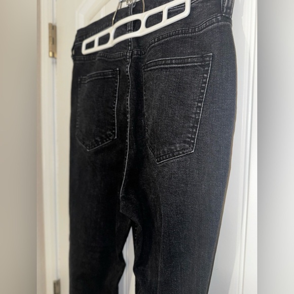 Free People Womens Curvy 29 Black Stretch Denim High Rise Skinny Button Fly Jean - Picture 10 of 13